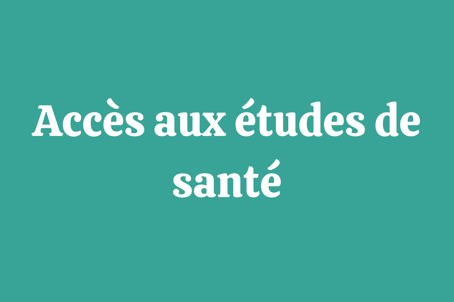 accès etudes santé vignette